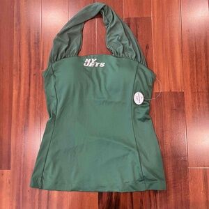 New‎ NWT Jets NFL Couture Halter Top Tank Green Team Football Sleeveless Sz XS